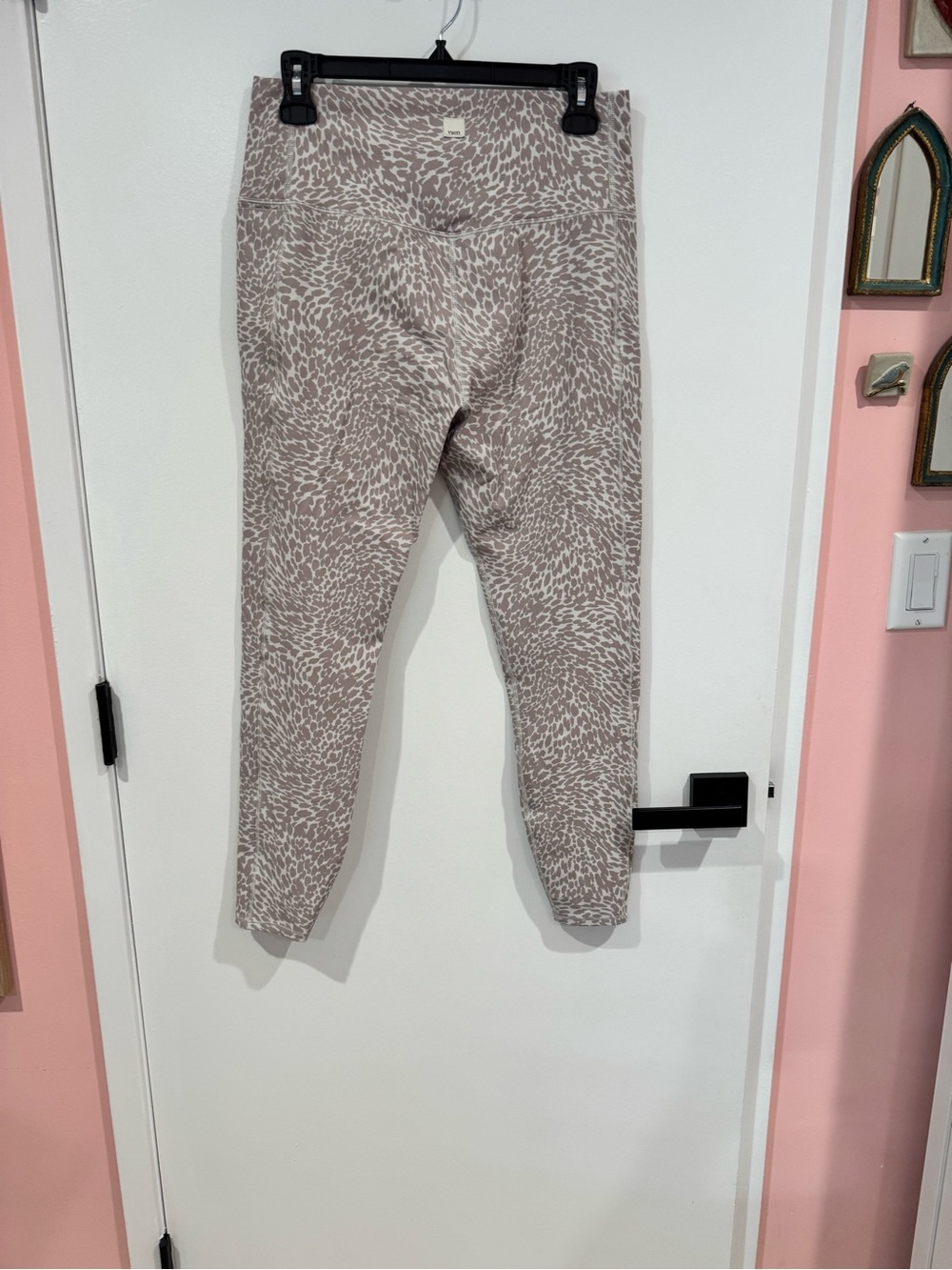 Vuori Capri Beige Animal-Print Leggings, XL